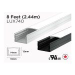 8 FEET ALUMINUM U SHAPE PROFILE FOR LED STRIP (LUX740)