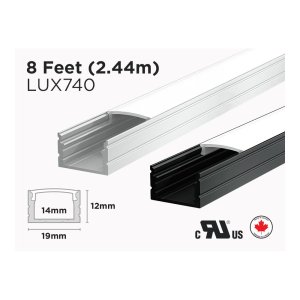 8 FEET ALUMINUM U SHAPE PROFILE FOR LED STRIP (LUX740)
