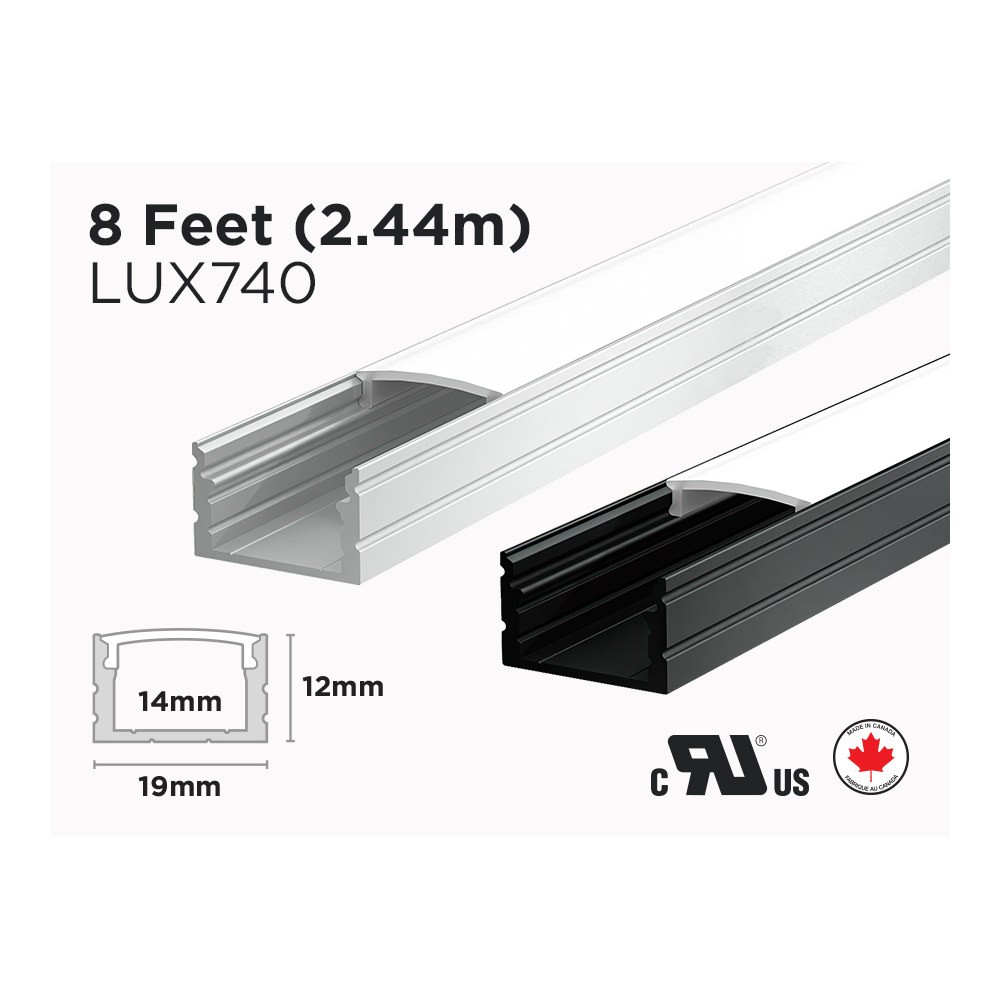8 FEET ALUMINUM U SHAPE PROFILE FOR LED STRIP (LUX740)