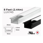 8 FEET RECESSED ALUMINUM U SHAPE PROFILE FOR LED STRIP (LUX745)