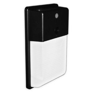 LWL-13W – LUMINAIRE MURAL LED 13W AVEC PHOTOCELLULE - VERRE GIVRÉ - NOIR | LUMIFARO