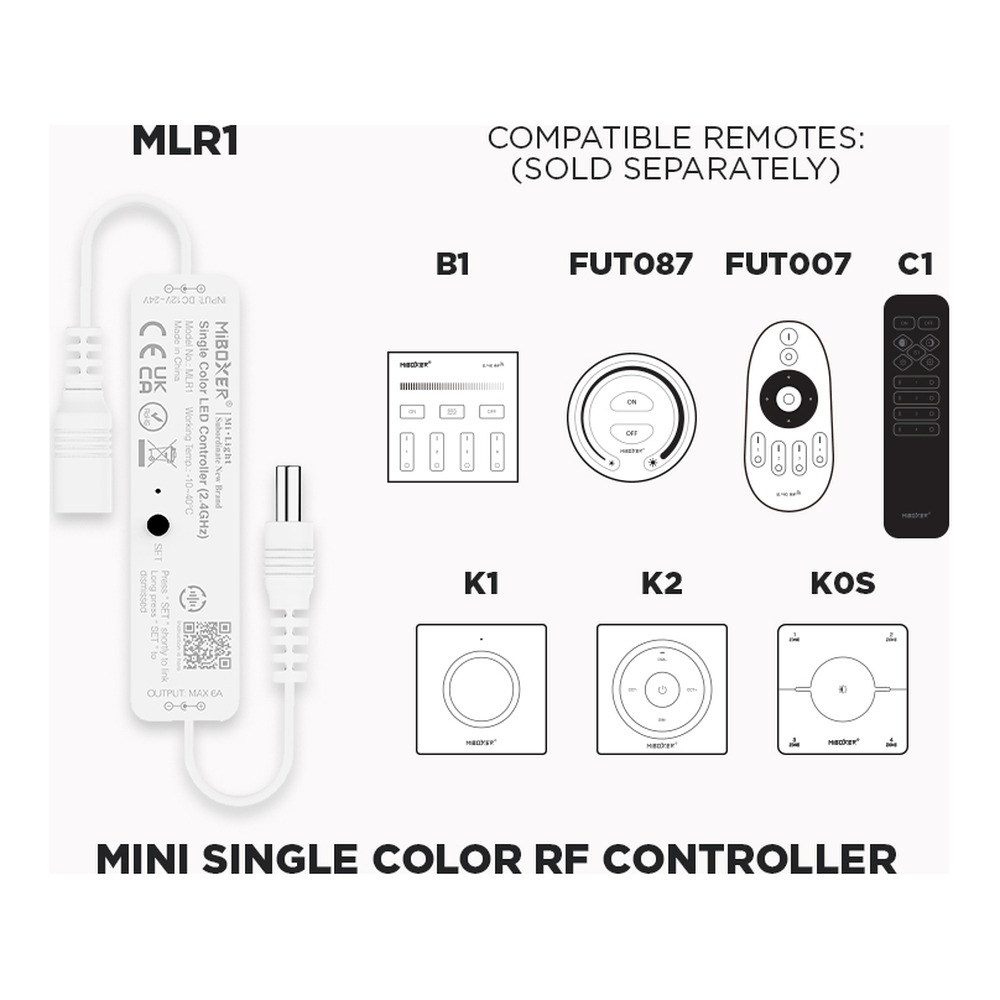 MINI SINGLE COLOR RF CONTROLLER (MLR1)