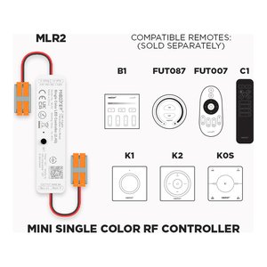 MINI SINGLE COLOR RF CONTROLLER WITH WAGO CONNECTORS (MLR2)