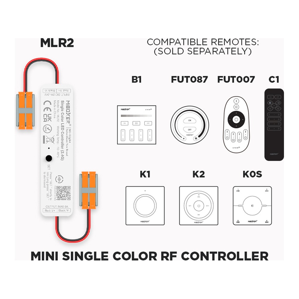 MINI SINGLE COLOR RF CONTROLLER WITH WAGO CONNECTORS (MLR2)