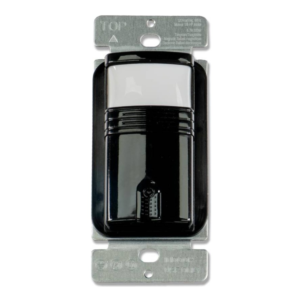 WALL MOTION SENSOR PIR 3 WAY WITH NEUTRAL | MAX 800W | 120V | BLACK | V2