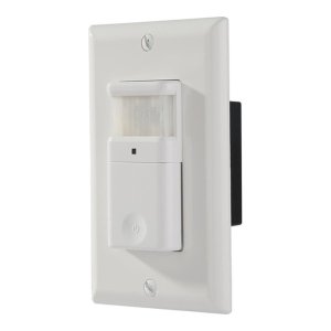 Motion Detector PIR switch 120V with neutral 15A 500W 180deg one-way 5s to 5min