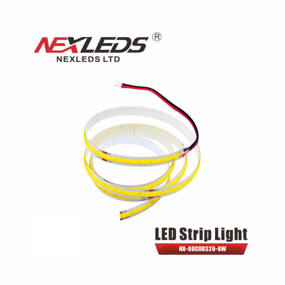 [27K] LED 8MM COB TAPE  LIGHT IP20 - CRI90 320 chips/m [5 meter reel]