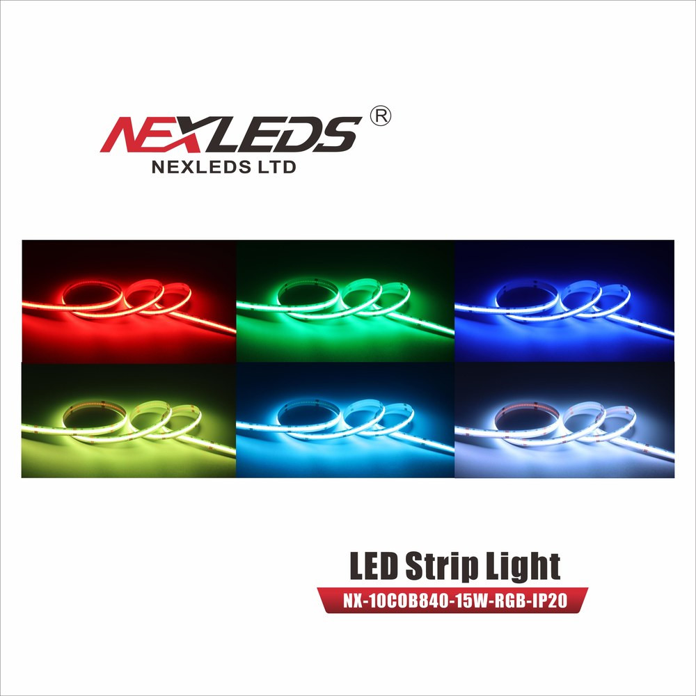 LED 10MM COB TAPE LIGHT RGB840 CHIPS/M IP20[5 METER REEL]