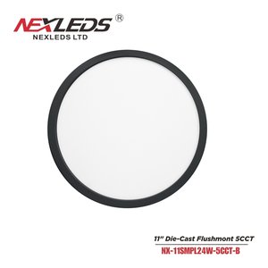 11" DIE-CAST FLUSH MOUNT PANEL [BLACK FINISH] [CRI90]