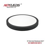 13" Die-Cast Flush  Mount Panel  [BLACK FINISH] [CRI90]