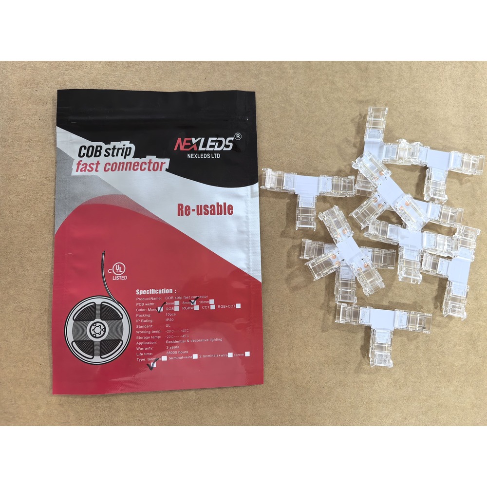 LED COB TAPE LIGHT T CONNECTOR