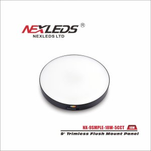9" TRIMLESS FLUSH MOUNT PANEL [BLACK FINISH] WET LOCATION