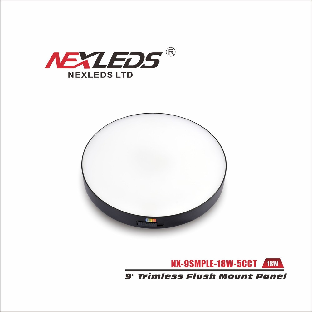9" TRIMLESS FLUSH MOUNT PANEL [BLACK FINISH] WET LOCATION