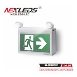 COMBINÉ EN PLASTIQUE AVEC (2) TÊTES LED 1.2W - 2 FILS 120-347V - AUTONOMIE 120 MINUTES