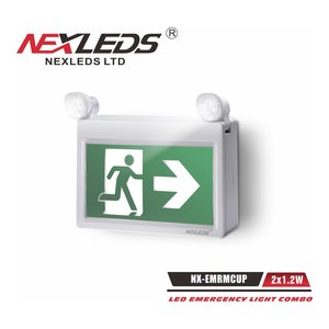 PLASTIC COMBINATION- C-W (2) 1.2W W LED HEADS 2 WIRE 120-347V FOR 120 MINUTES