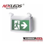COMBINÉ EN PLASTIQUE AVEC (2) TÊTES LED 2.4 W - 2 FILS 120-347V - AUTONOMIE 120 MINUTES