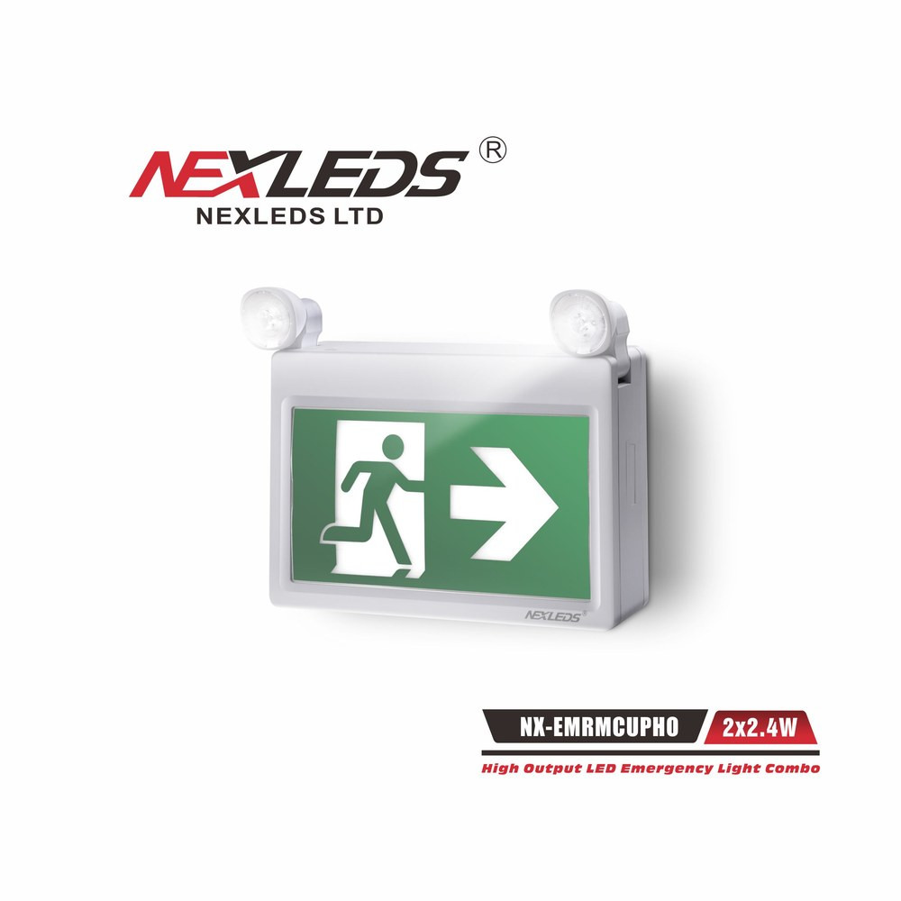 PLASTIC COMBINATION- C-W (2) 2.4 W LED TETES 2 WIRE 120-347V POUR 120 MINUTES