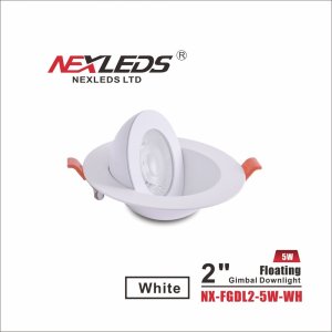 NX-FGDL2-5W-WH - 2" FLOATING GIMBAL 
DIMMABLE AND WET LOCATION