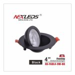 4" Floating Gimbal dimmable AND wet location (NX-FGDL4-9W-WHNX-FGDL4-9W-BK)