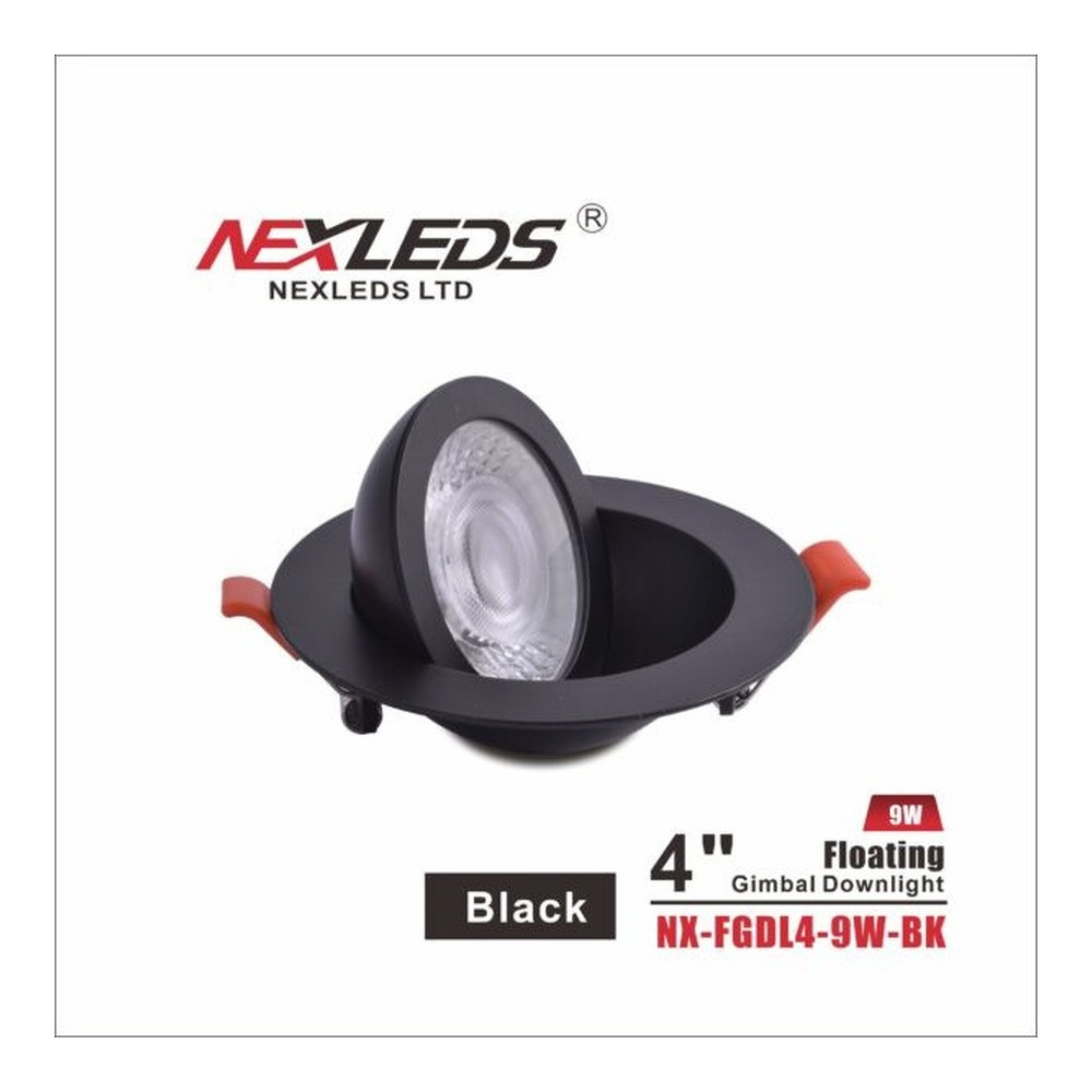4" Floating Gimbal dimmable AND wet location (NX-FGDL4-9W-WHNX-FGDL4-9W-BK)