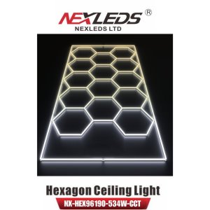 Hexagon LED Ceiling Light CCT - NEXLEDS