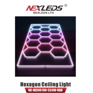 Hexagon LED Ceiling Light RGB - NEXLEDS