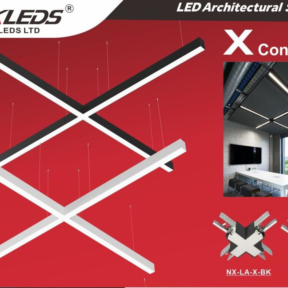 "X" SHAPE CONNECTOR (NOIR) - NEXLEDS