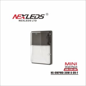 LED Mini Wallpack 30W-25W-18W wattage selectable
