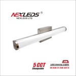 LED LONG CYLINDRICAL VANITY LIGHT BRUSHED NICKEL