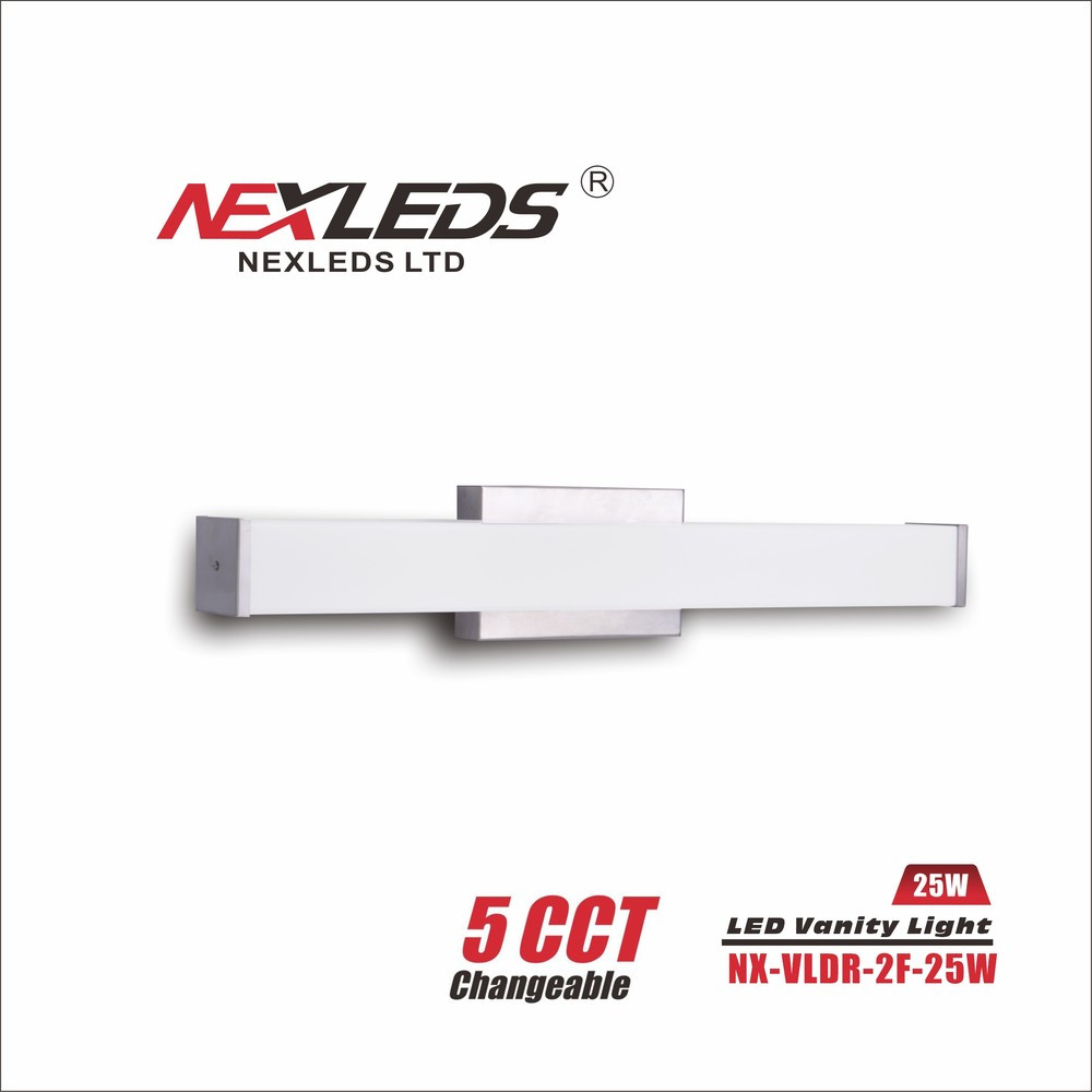 LED LONG CYLINDRICAL VANITY LIGHTBRUSHED NICKEL
