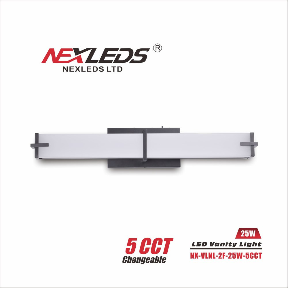 LED RECTANGULAR BLACK VANITY LIGHT