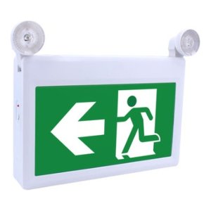 ENSEIGNE DE SORTIE LED 4.5W COMBINÉE AVEC PICTOGRAMME HOMME QUI COURT ET 120 MINUTES D'AUTONOMIE D'URGENCE