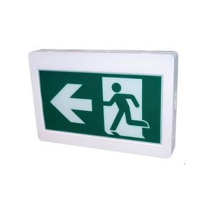 1W LED RUNNING MAN EXIT SIGN, REQUIRES NO BATTERY, UL-94V-0 FLAME RATING, 120V AC OR 347V AC OR 6-24V DC