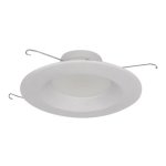 LUMINAIRE LED ENCASTRÉ RETROFIT 6 PO - 15W - 1000LM - 5CCT (2700K - 3000K - 3500K - 4000K - 5000K) - GARNITURE BLANCHE