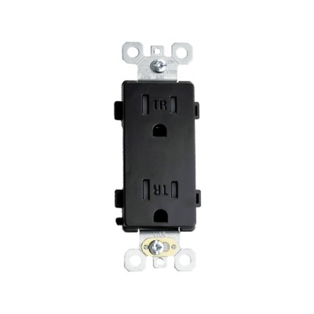 Prise de courant - 15 amp - 125V - Noir - V2