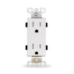 Prise de courant - 15 amp - 125V - Blanc - V2