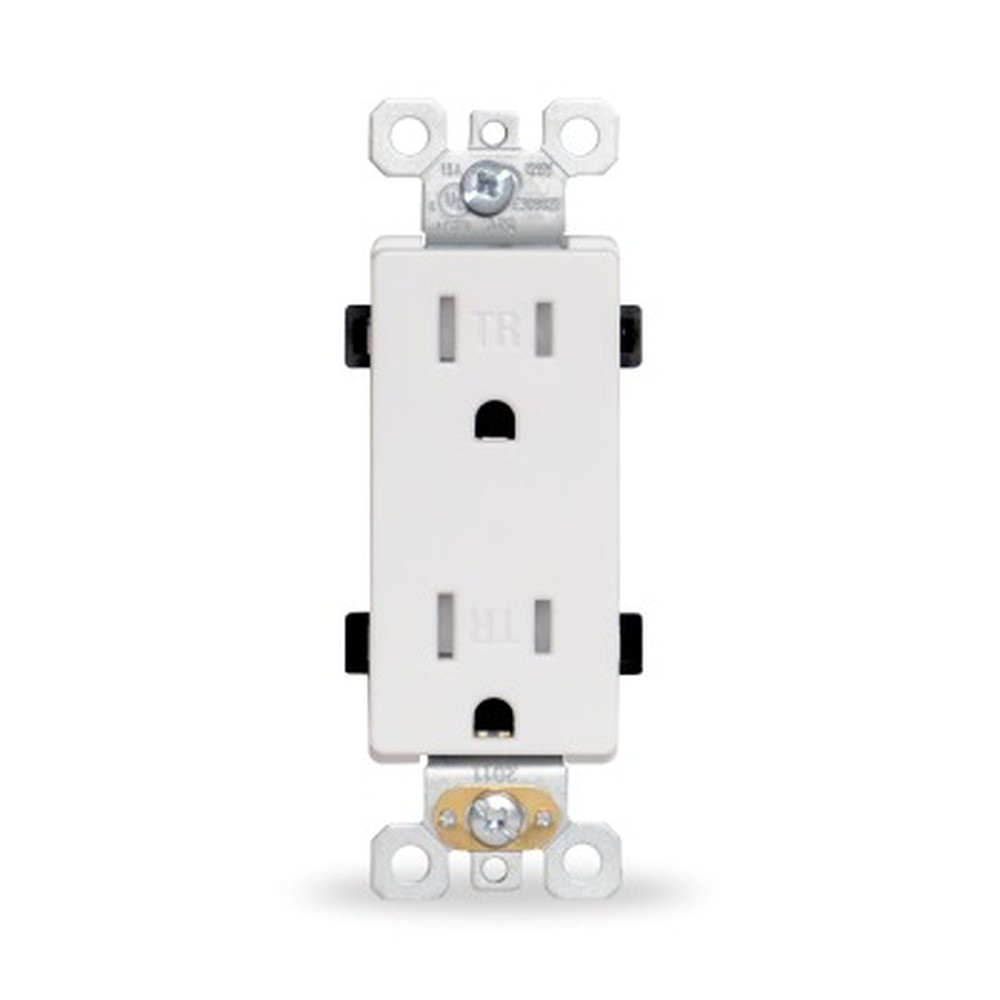 Prise de courant - 15 amp - 125V - Blanc - V2
