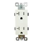 Prise de courant - 20 amp - 125V - Blanc - V2