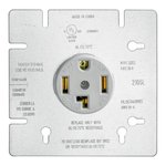 30 AMP OUTLET | 125-250V | 3 POLE 4-WIRE GROUND | NEMA 14-30R | WHITE | V2