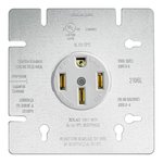 50 AMP OUTLET | 125-250V | 3 POLE 4-WIRE GROUND | NEMA 14-50R | WHITE | V2