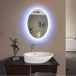 FROSTED OVAL BACKLIT LED MIRROR