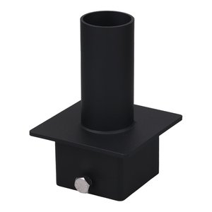 MOUNTINGS, AUXILIARY PRODUCTS, TENON ADAPTOR, SQUARE, 4’’ TO 2 3/8’’, BLACK (FOR FL- MOUNTS)