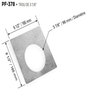 CADRE DE MONTAGE PF-378 3-7/8 POUR SÉRIE FLP - ALUMINIUM