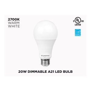 A21 20W DIMMABLE E26 LED LIGHT BULB - PLYC1222