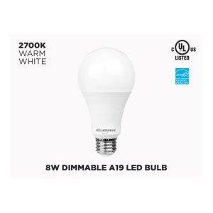 A19 8W DIMMABLE E26 LED LIGHT BULB - PLYC1252