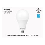 A35 25W E26 LED LIGHT BULB - NON DIMMABLE - PLYC1484