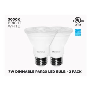 7W PAR20 DIMMABLE SMD LED LIGHT BULB - PLYC3243 (PACK OF TWO)