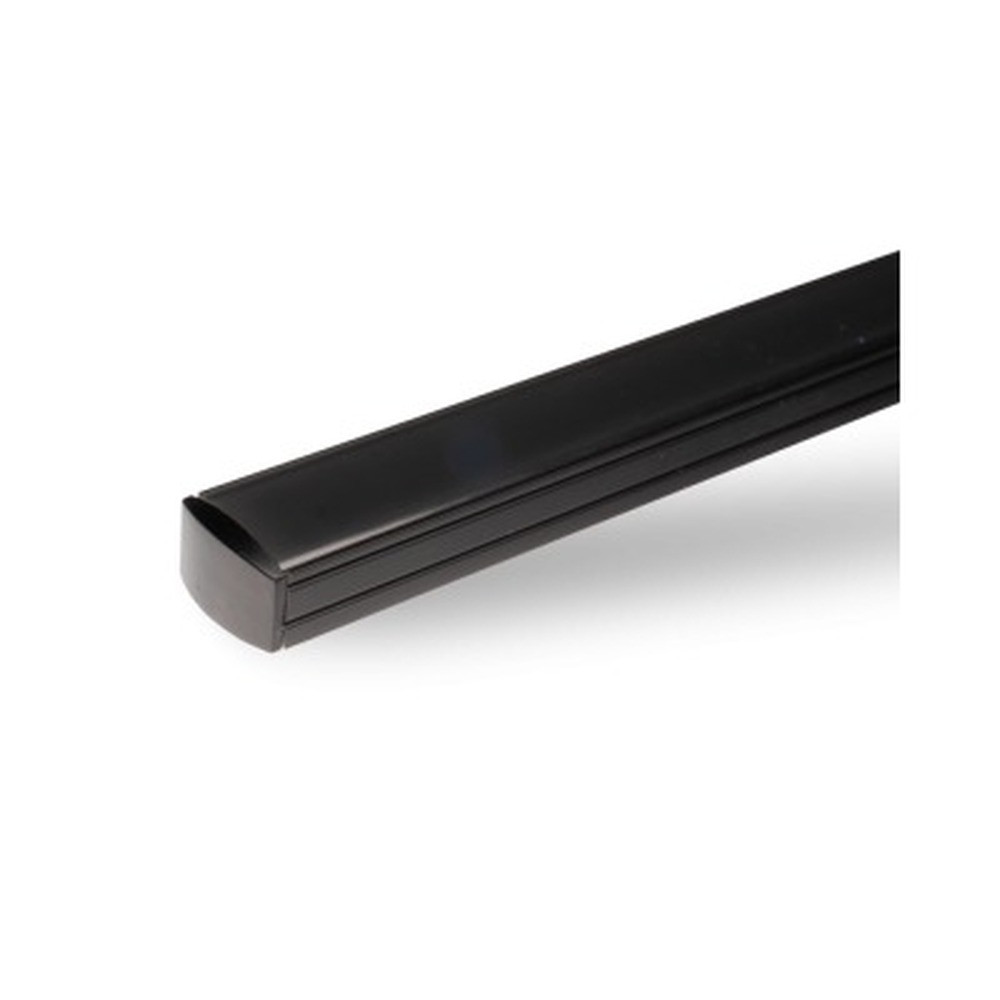 Aluminium Extrusion - Square - With Accessories - 8ft Kit - Black