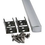 EXTRUSION ALUMINIUM - CARRÉ - AVEC ACCESSOIRES - KIT 8FT - GIVRÉ