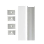 Extrusion Aluminium - Carré fin - Avec accessoires - Kit 8ft - Blanc